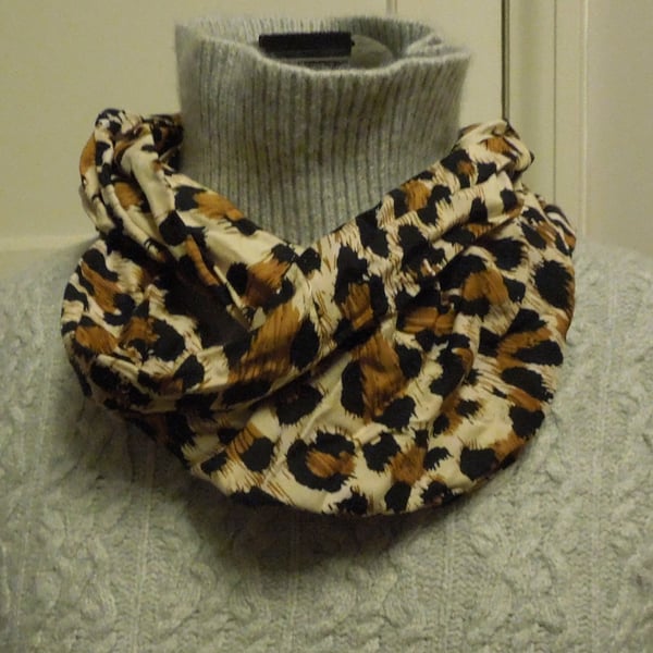 Animal Print Twist Scarf
