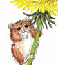 Cute Little Mouse and Dandelion Flower, original painting - Image 9