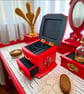 Upcycled Crimson & Gold Mini Jewelry Box Drawers - Image 5