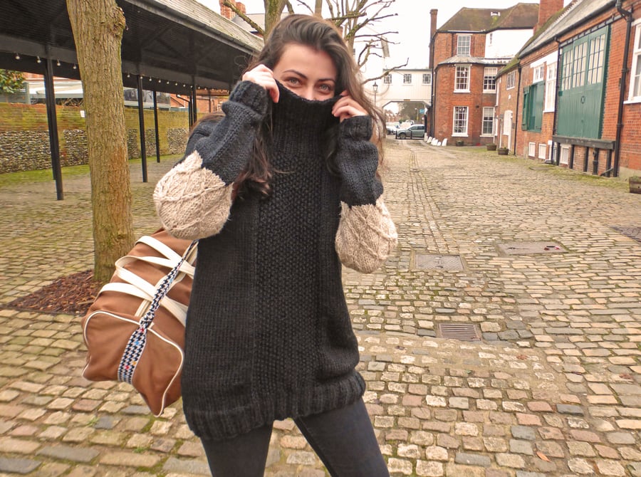 Chunky Jumper Knitting Pattern for Adults - 'Made for the Commute'