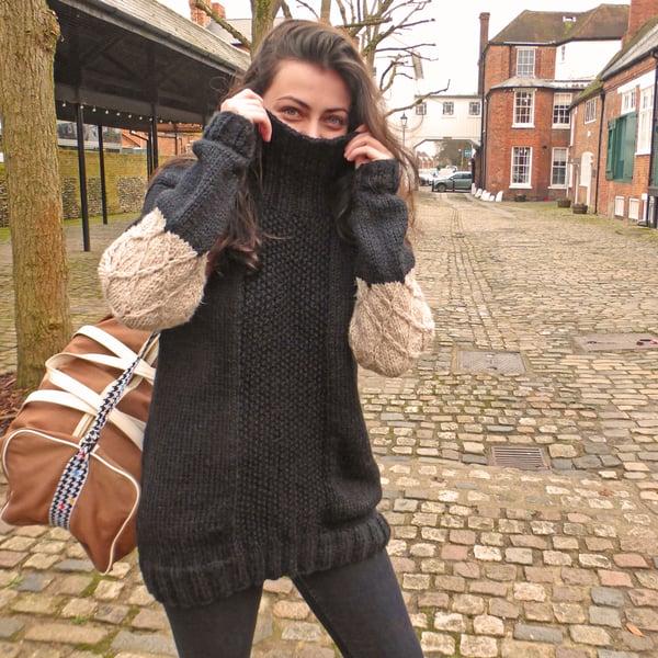 Chunky Jumper Knitting Pattern for Adults - 'Made for the Commute'