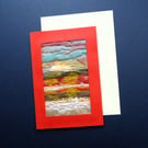 Individually Hand Crafted Textile Blank Card