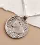 Badger Engraved Sterling Silver Coin Necklace - Image 8