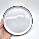 Handmade Ceramic Plate with White Glaze