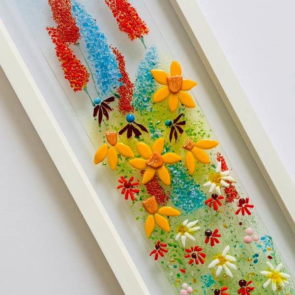 Full bloom - fused glass art