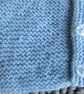 REDUCED 14" Baby Round Neck Garter Stitch Cardigan - Image 2