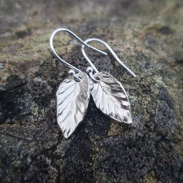 Wee Beech Leaf earrings 