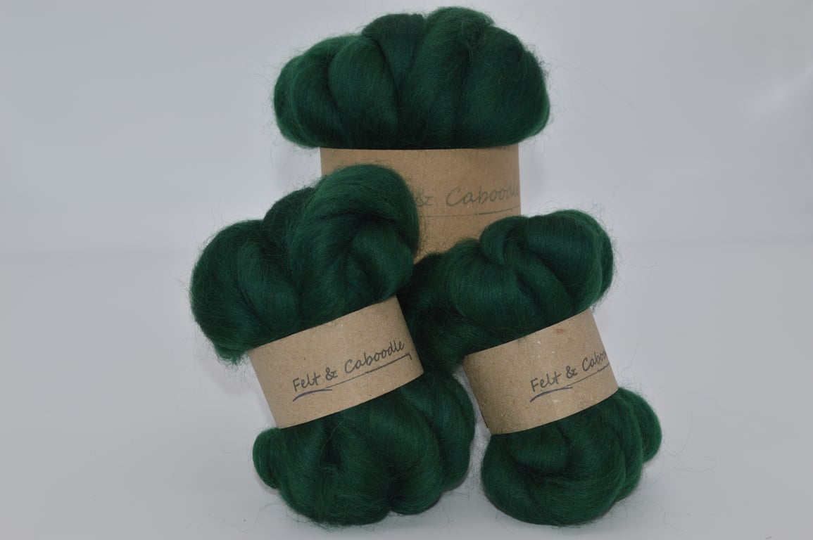 Corriedale Top Deep Green