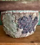 Storage Decorative Bowl, Hand Stitched in Oak Leaf Shaped Tweeds & other fabrics - Image 4