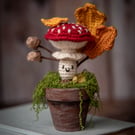 Amanita Oakshade - Crochet Desk Companion in a Pot