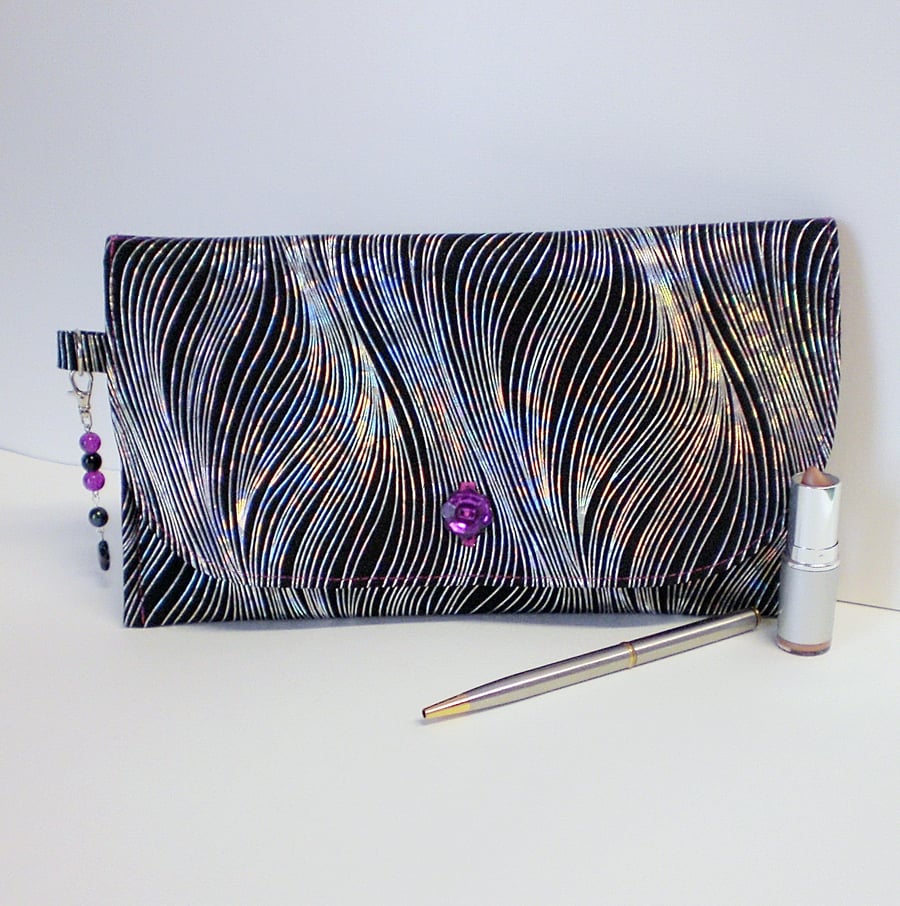 Glitzy evening clutch bag