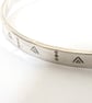 Dot and Triangle Pattern Bangle, Recycled Sterling Silver, Hand Stamped  - Image 5