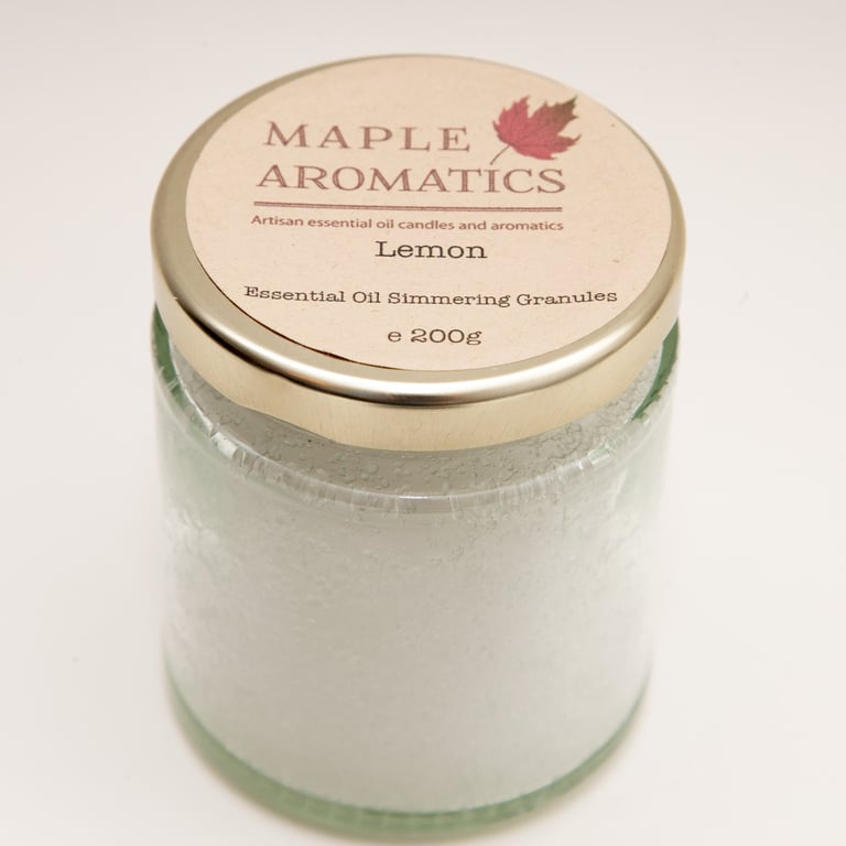 Maple Aromatics Lemon Essential Oil Vegan 200g Simmering Granules