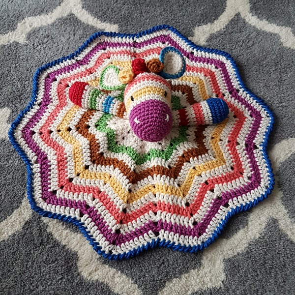 Zebra Lovey Comfort blanket or Security blanket