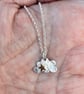 Cloud Pendant with gold star. Hammered silver cloud pendant, clouds, celestial , - Image 6