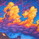 Summer Storm II original oil pastel artwork