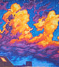 Summer Storm II original oil pastel artwork - Image 1