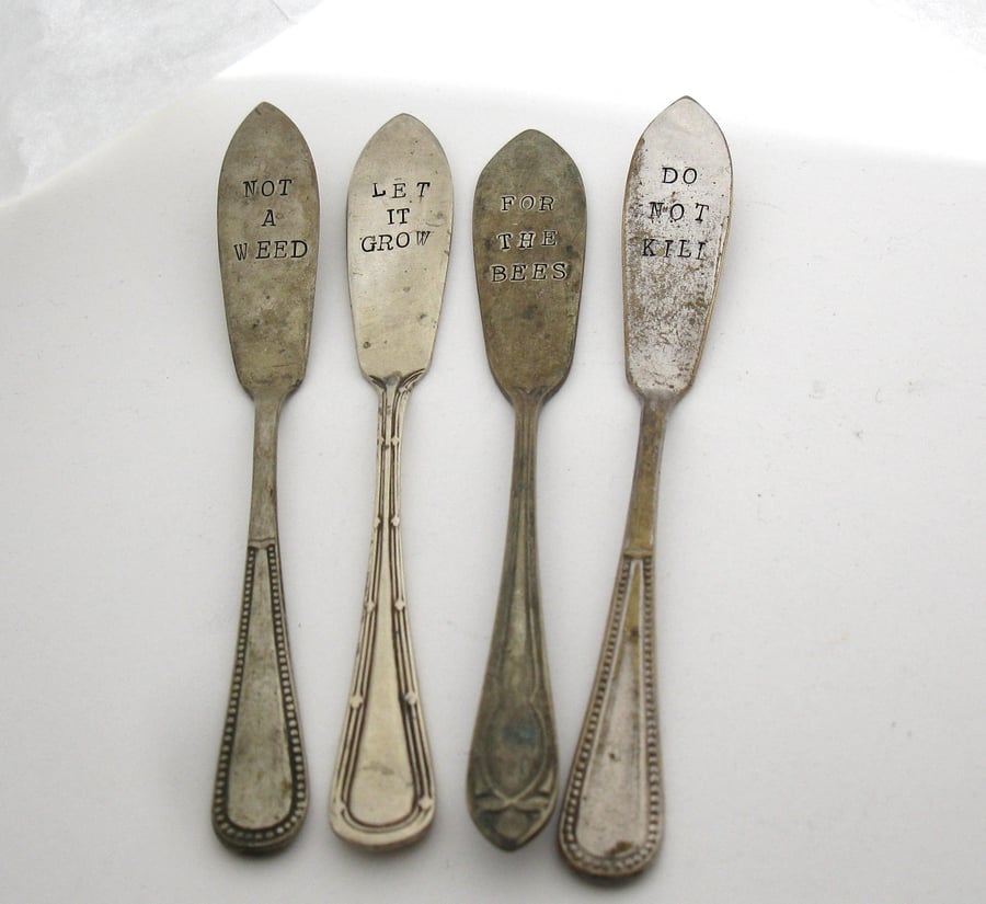 Upcycled Plant Labels, Beautiful Bundle, Rustic Style Seedling Markers