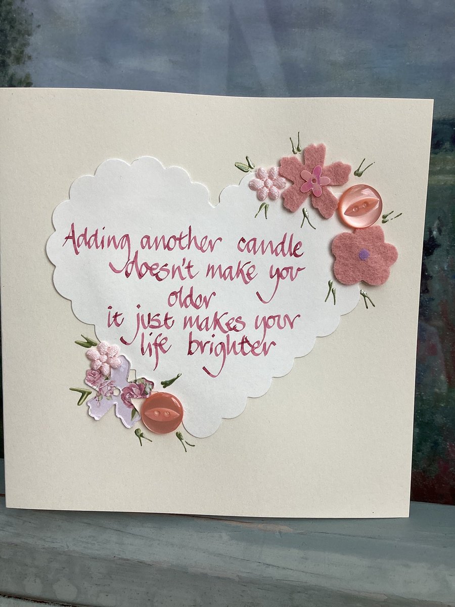 Handmade birthday card.Friend card.Birthday card.Friendship card.