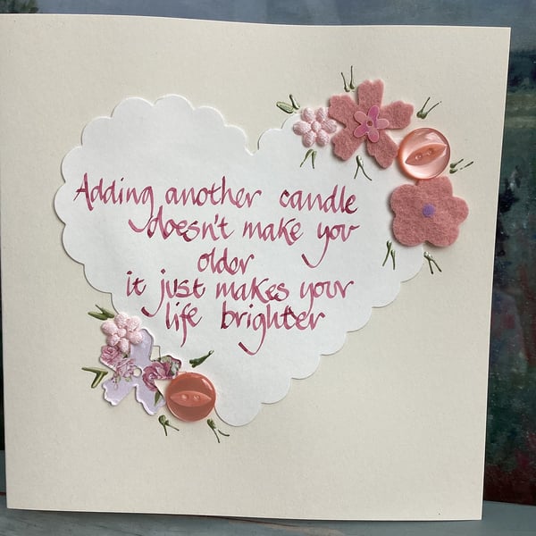 Handmade birthday card.Friend card.Birthday card.Friendship card.