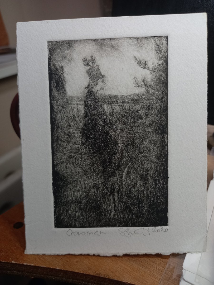 Moody etching 'Crowman'