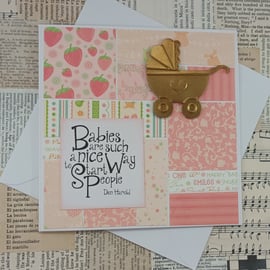 Handmade new baby card 