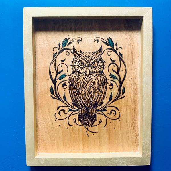 Pyrography Wise Old Owl