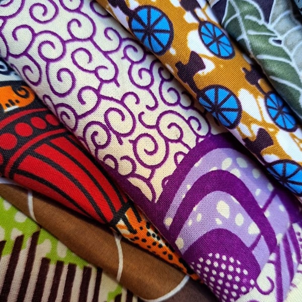 Bold and bright fabric collection