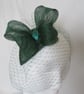 Dark Forest Green Sinamay Bow & Veil Retro Vintage Fascinator Hat 