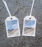 Ploughed Field. Two Handpainted Gift Tags