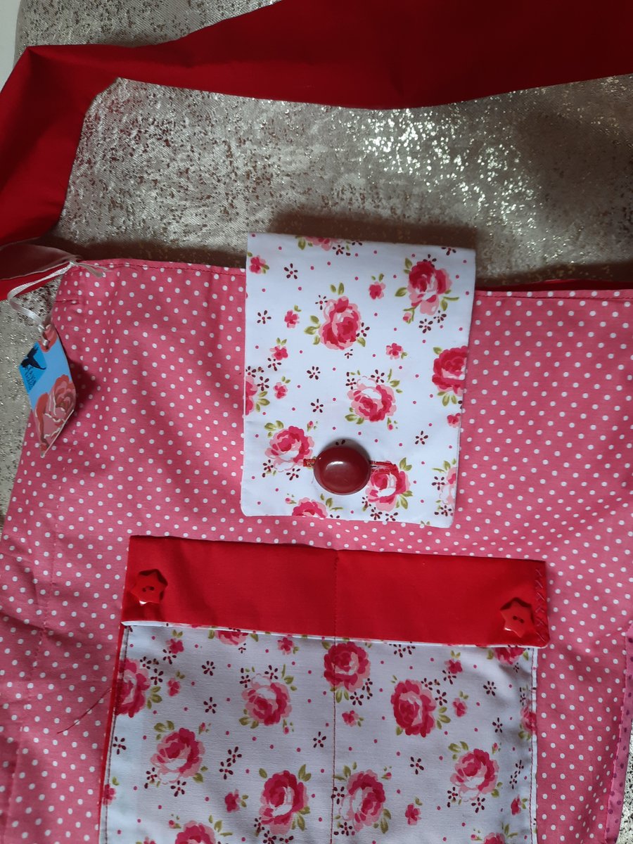 Summer Roses Cotton Shoulder Bag