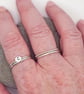 Sterling Silver Skinny Initial Ring - Image 2