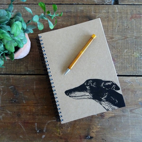 Sighthound Notebook - A5 Greyhound, Whippet, Galgo, Lurcher, dog dad, dog mum,