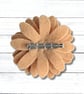 Light Brown Flower Brooch, Daisy Flower, Felt Badge, Fabric Button - Image 2