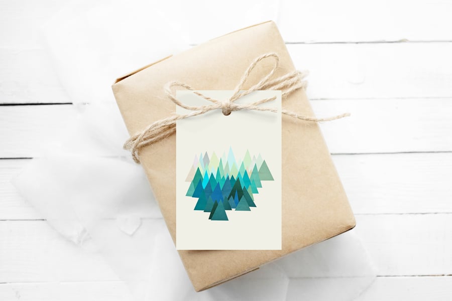 Set of 12 Christmas Gift Tags - Cold Mountain