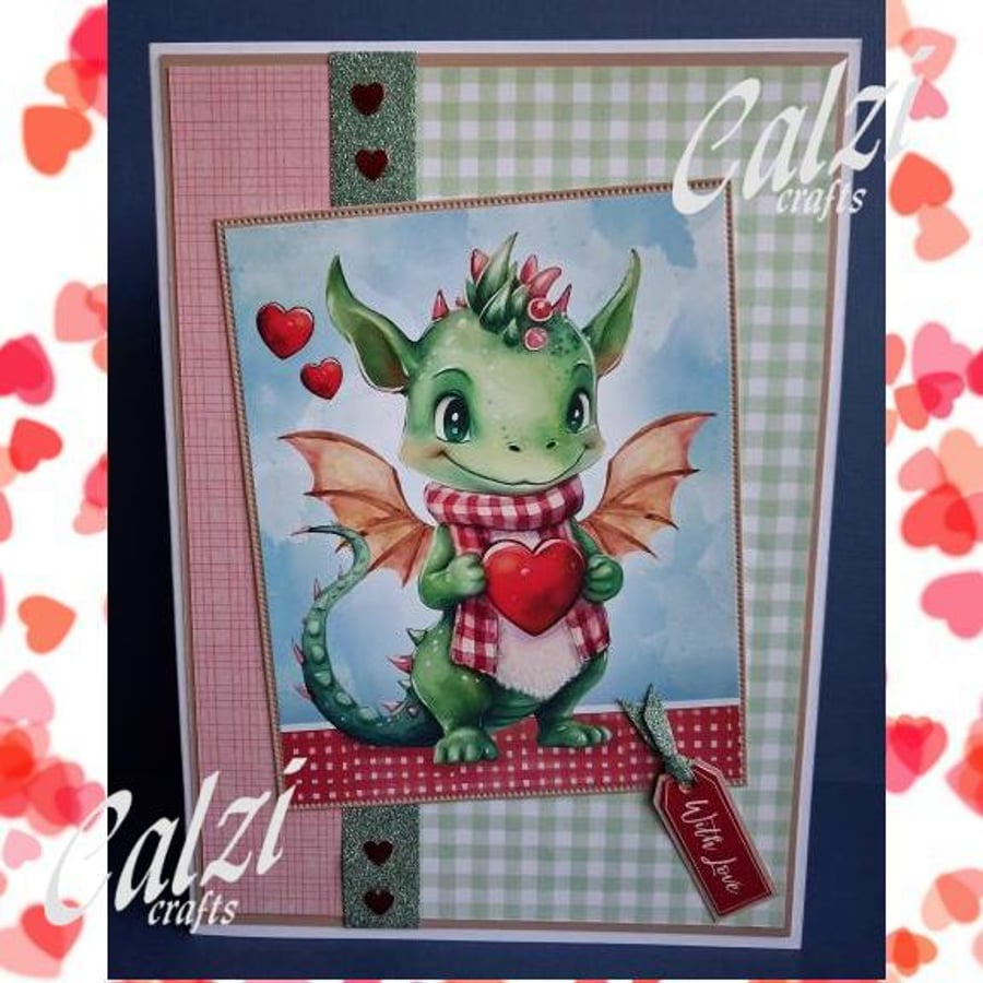 Cute Dragon Valentine Card