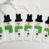 Fused glass snowman Christmas decoration