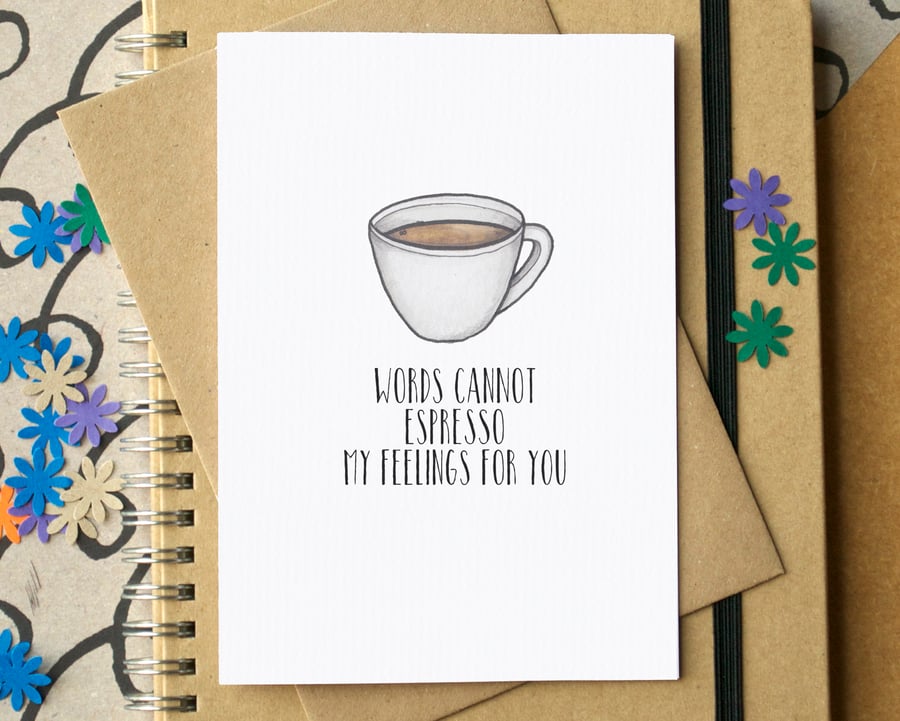 Funny Espresso Valentine's Card