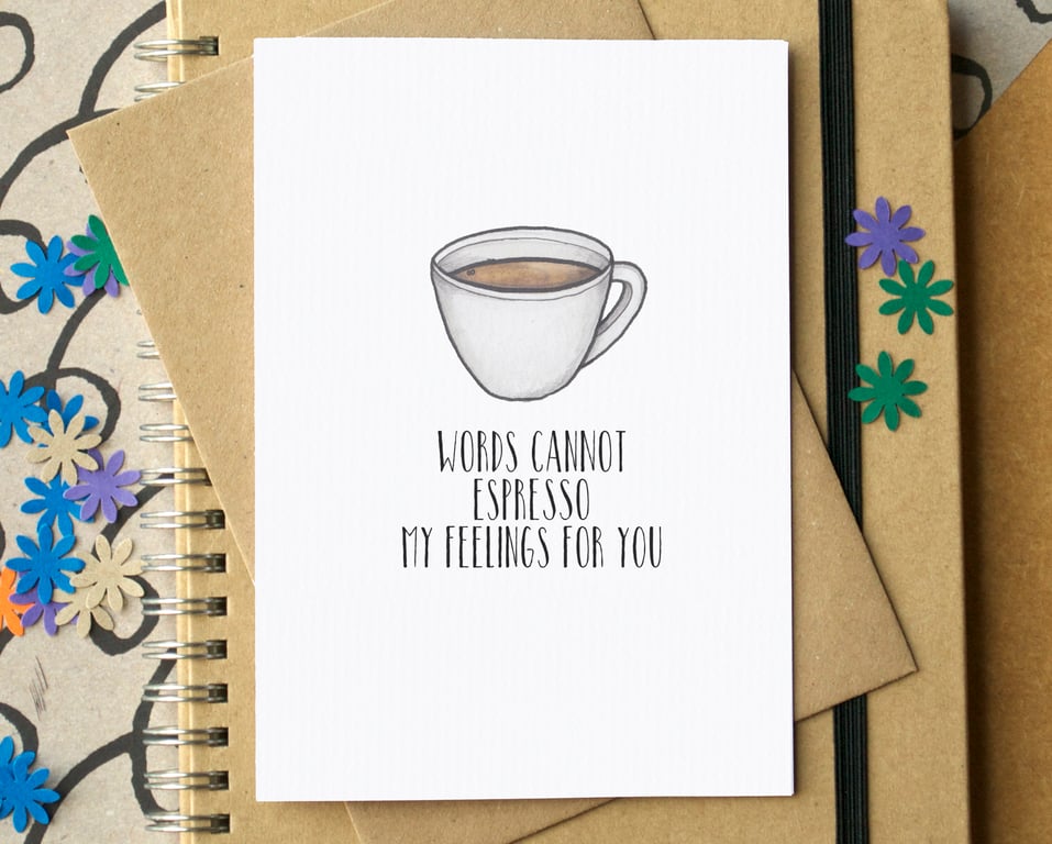 Funny Espresso Valentine's Card