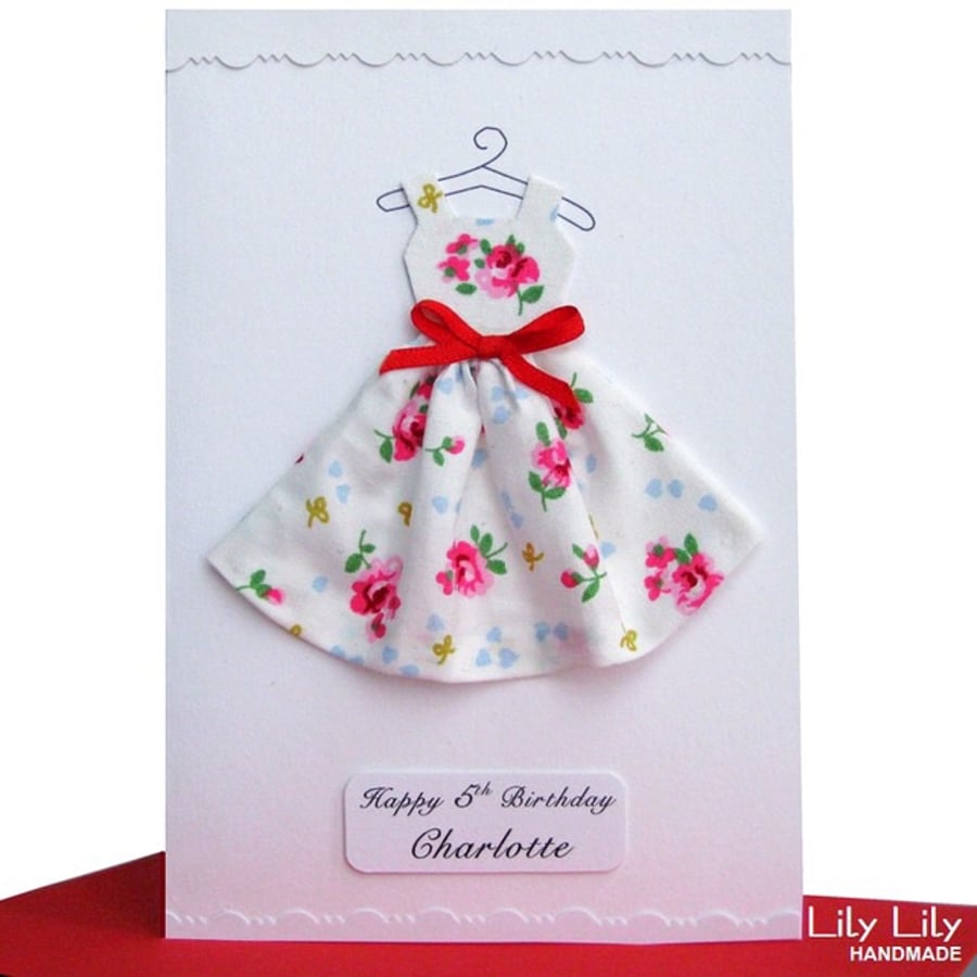 Dress design Birthday Card - Personalised