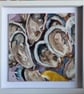 Oyster Original Oil Painting Framed 20x20cm Mollusc Seafood Shucked Canvas Panel