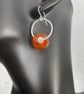 Sterling silver and carnelian  earrings - Image 3