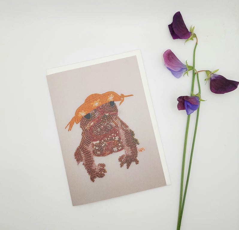 Spotted Toad blank greeting card