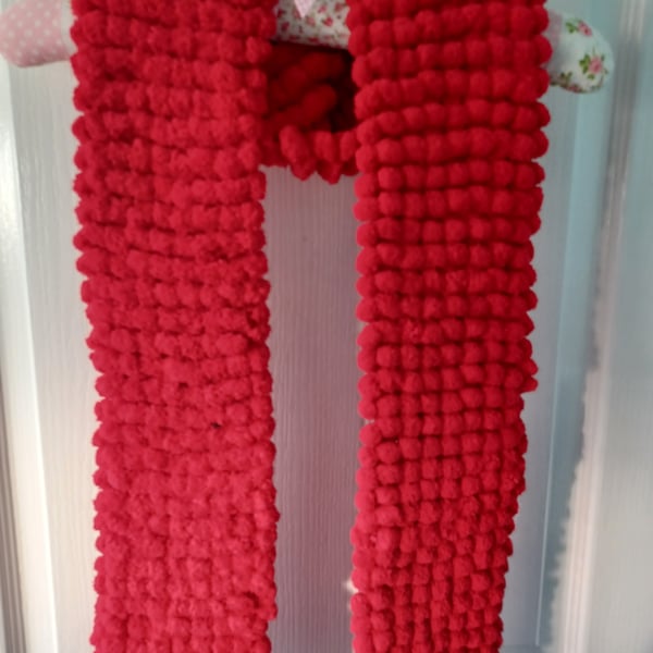 Red Furry Scarf