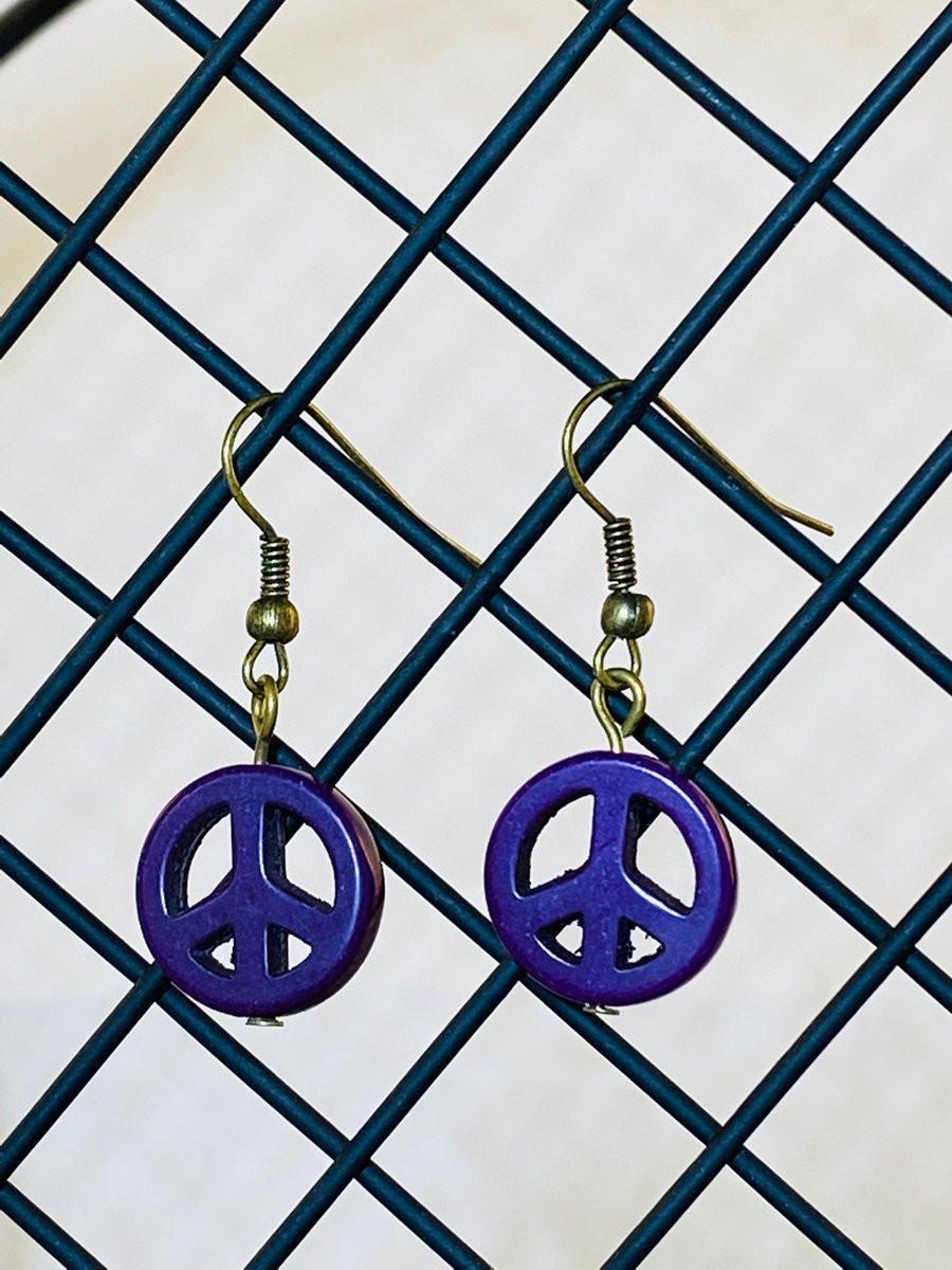 Purple CND earrings 