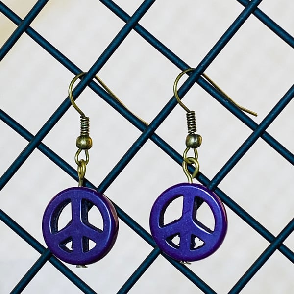 Purple CND earrings 