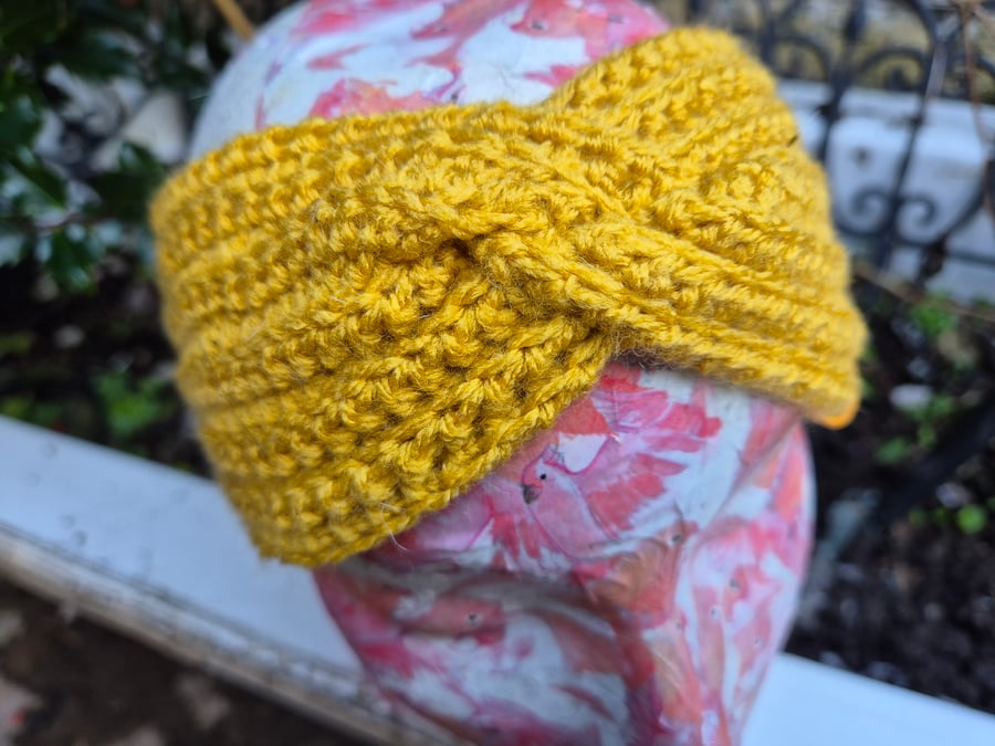 Hand crocheted ear warmer