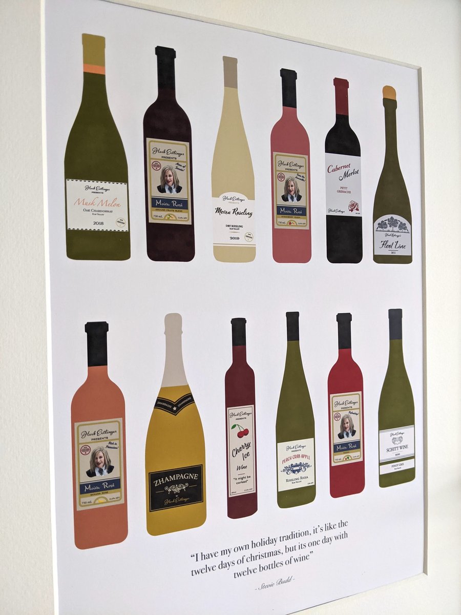 Schitt's Creek 12 Wines of Christmas A3 Print
