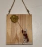 Winter themed wood panel hanging decoration