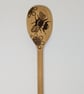 Decorated wooden spoon - bee pyrography, kitchen or baking gift